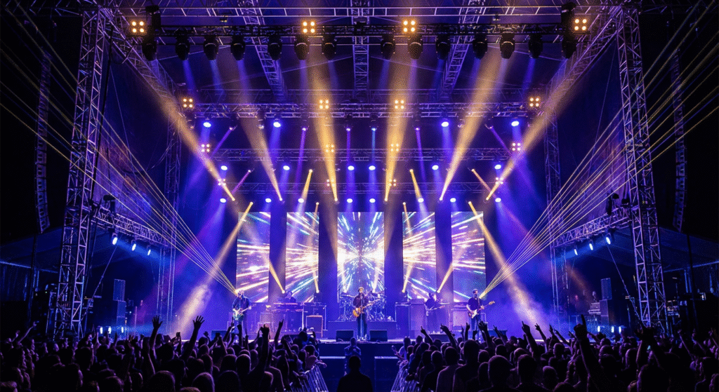 installasi stage lighting